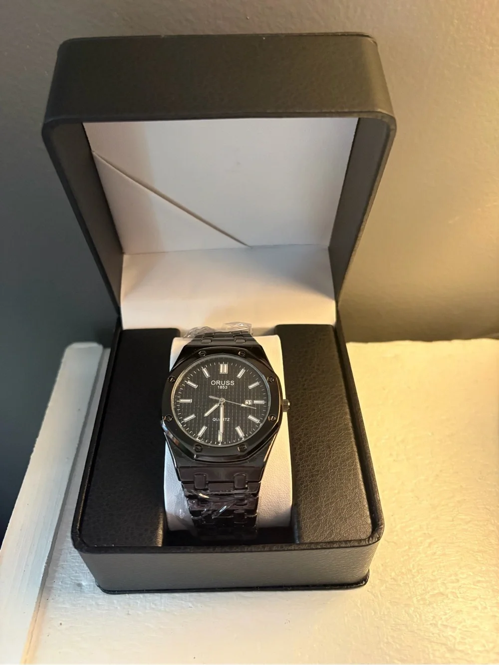 Oruss 1853 Black Stainless Steel Quartz Watch